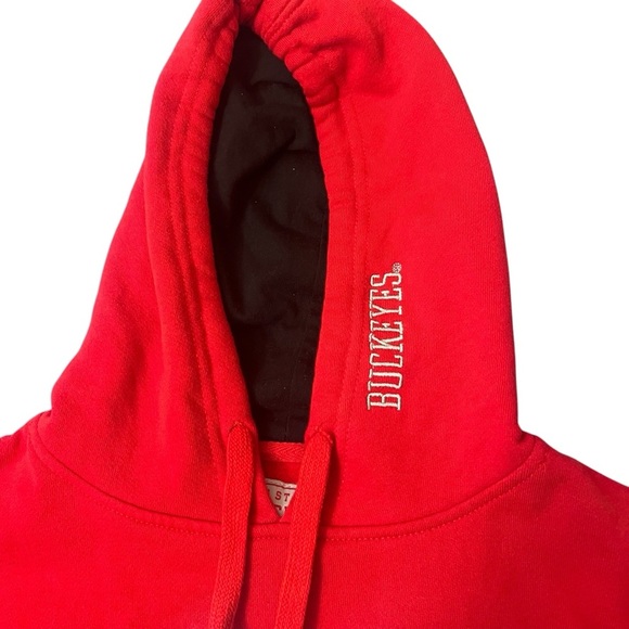 Ohio State Varsity Red Hoodie with Logo with pocket. Size Large, Heavy duty - Picture 3 of 4